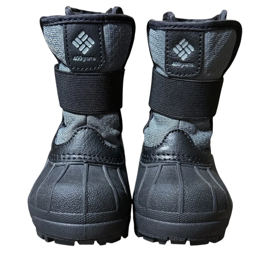 Columbia Omni-Tech Bugaboot Celsius Black Gray Winter Unisex Snow Boot Toddler 4